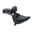 Load image into Gallery viewer, Mustang 00-15 Harley Softail Standard Rear Tire Standard Touring Solo Seat w/Driver Backrest - Black - Side View