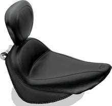 Load image into Gallery viewer, Mustang 00-15 Harley Softail Standard Rear Tire Standard Touring Solo Seat w/Driver Backrest - Black - Side View