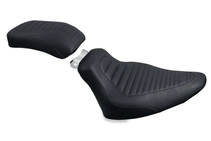 Mustang 00-15 Harley Softail Standard Rear Tire Tripper Solo Seat - Black - Side View