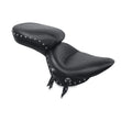 Load image into Gallery viewer, Mustang 00-15 Harley Softail Standard Rear Tire Wide Touring 1PC Seat w/Studs - Black - Detail View