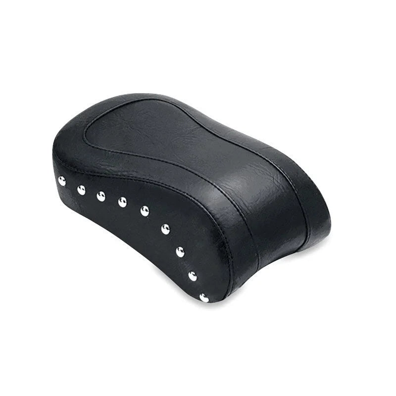 Mustang 00-15 Harley Softail Standard Rear Tire Wide Touring Passenger Seat w/Studs - Black - Side View