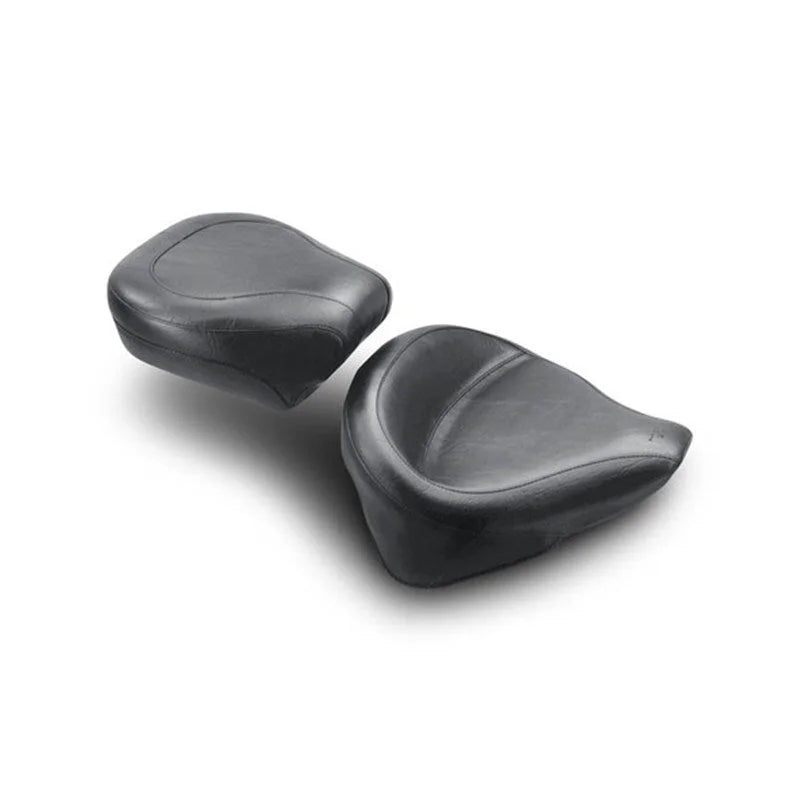 Mustang 00-15 Harley Softail Standard Rear Tire Wide Touring Solo Seat - Black - Side View