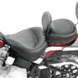 Load image into Gallery viewer, Mustang 00-15 Harley Softail Standard Rear Tire Wide Touring Solo Seat w/Driver Backrest - Black - Detail View