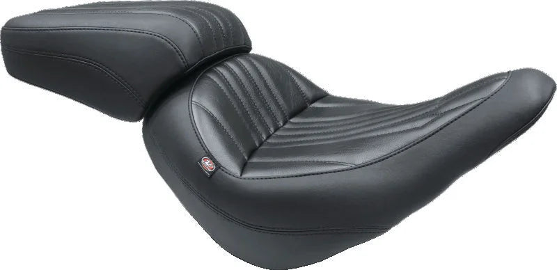 Mustang 00-15 Harley Softail Standard Rear Tire Wide Tripper Passenger Seat - Black - Main Product View