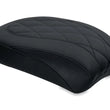 Load image into Gallery viewer, Mustang 00-15 Harley Softail Standard Rear Tire Wide Tripper Passenger Seat Diamond Stitch - Black - Side View