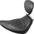 Load image into Gallery viewer, Mustang 00-15 Harley Softail Standard Rear Tire Wide Tripper Solo Seat w/Driver Backrest - Black - Main Product View