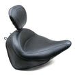 Load image into Gallery viewer, Mustang 00-15 Harley Softail Std Rear Tire Wide Touring Solo Seat w/Driver Backrest - Black - Main Product View