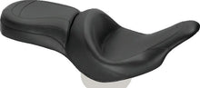 Load image into Gallery viewer, Mustang 00-15 Harley Softail Std Rear Tire Wide Touring Solo Seat w/Driver Backrest w/Studs - Black - Main Product View