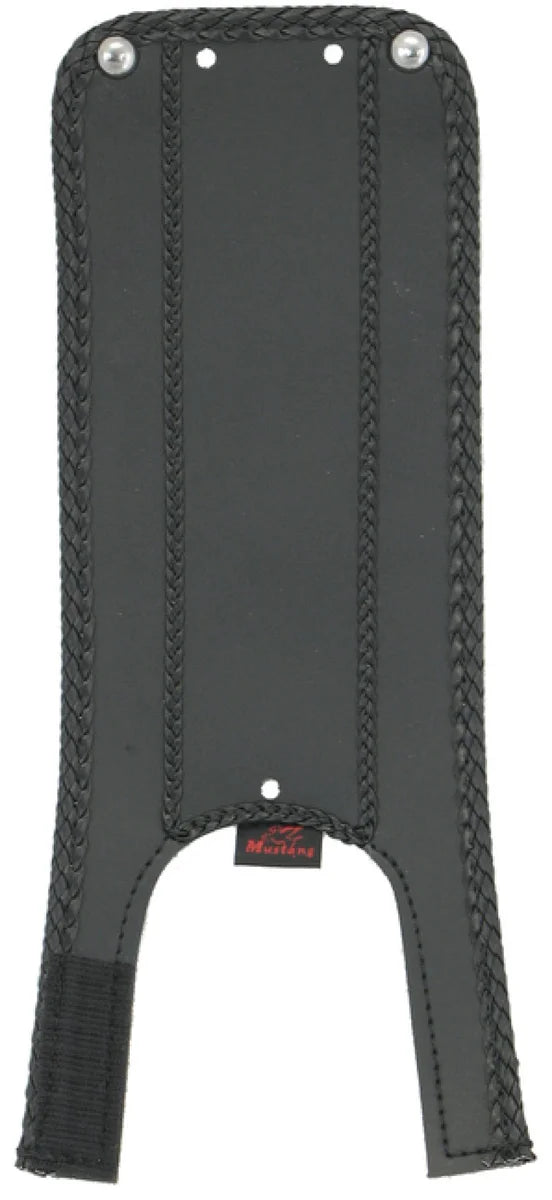 Mustang 00-17 Harley Softail w/Square Dash Tank Bib - Black - Side View