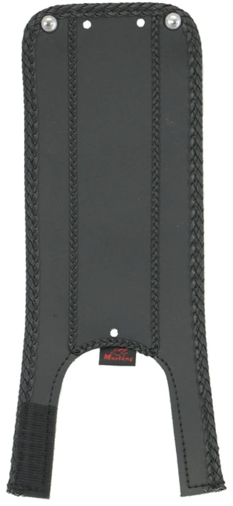 Mustang 00-17 Harley Softail w/Square Dash Tank Bib - Black - Side View