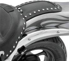 Load image into Gallery viewer, Mustang 01-04 Suzuki 80 Volusia, 05-08 Boulevard C50, 08-09 C109R Fender Bib w/Studs - Black - Side View