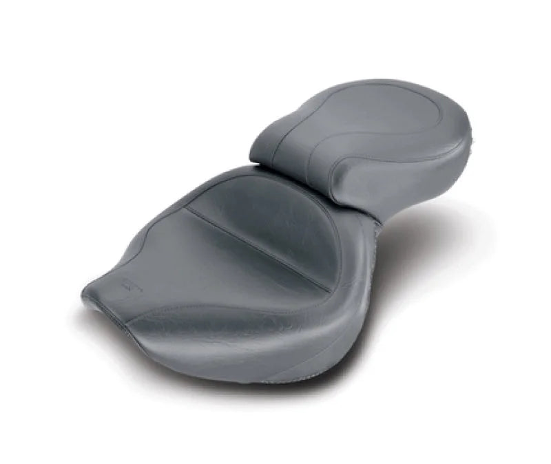 Mustang 01-08 Honda VT750DC Spirit Wide Touring 1PC Seat - Black - Side View
