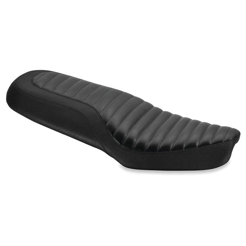 Mustang 01-15 Triumph Bonneville, T100,Scrambler, Thruxton, 2012 SE 1PC Classic Seat - Black - Side View