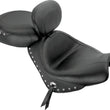 Load image into Gallery viewer, Mustang 02-08 Honda VTX1800 Retro, S ,T Wide Touring 2PC Seat w/Driver Backrest Studs - Black - Side View