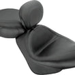 Load image into Gallery viewer, Mustang 02-08 Honda VTX1800 Retro, S, T Wide Touring 2PC Seat w/ Driver Backrest - Black - Side View