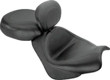 Load image into Gallery viewer, Mustang 02-08 Honda VTX1800 Retro, S, T Wide Touring 2PC Seat w/ Driver Backrest - Black - Side View