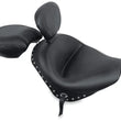 Load image into Gallery viewer, Mustang 02-09 Honda VTX1300 Retro, S ,T Wide Touring 2PC Seat w/Driver Backrest Studs - Black - Main Product View