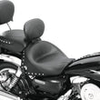 Load image into Gallery viewer, Mustang 03-08 Kawasaki Vulcan 1600 Classic,05-08 Nomad Tour 2PC Seat w/Driver Backrest Studs - Black - Detail View
