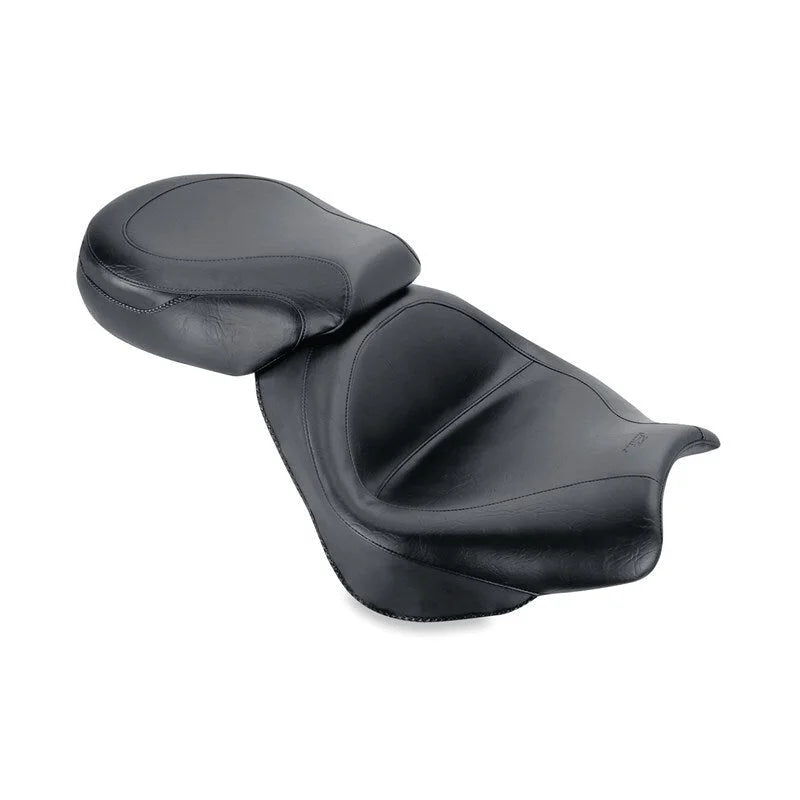 Mustang 04-08 Honda VTX1800N Wide Touring 2PC Seat - Black - Side View
