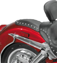 Load image into Gallery viewer, Mustang 04-09 Honda VTX1300 Fender Bib w/Studs - Black - Side View