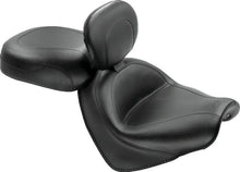 Load image into Gallery viewer, Mustang 04-09 Honda VTX1300C Wide Touring 2PC Seat w/Driver Backrest - Black - Side View