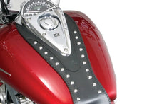 Load image into Gallery viewer, Mustang 04-09 HondaVTX1300C, 03-09 VTX1300 Retro, 03-07 VTX1300S Tank Bib w/Studs - Black - Side View