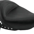 Load image into Gallery viewer, Mustang 04-21 Harley Sportster 3.3 GAL Standard Touring Solo Seat w/Studs - Black - Main Product View