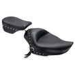 Load image into Gallery viewer, Mustang 04-21 Harley Sportster 3.3 GAL Standard Touring Solo Seat w/Studs - Black - Detail View