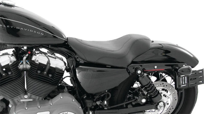 Mustang 04-21 Harley Sportster 3.3 GAL Tripper Solo Seat - Black - Main Product View