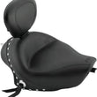 Load image into Gallery viewer, Mustang 04-21 Harley Sportster 3.3 Wide Stud Touring Solo Seat w/Driver Backrest - Black - Main Product View