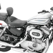 Load image into Gallery viewer, Mustang 04-21 Harley Sportster 3.3 Wide Stud Touring Solo Seat w/Driver Backrest - Black - Detail View