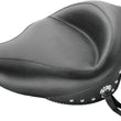 Load image into Gallery viewer, Mustang 04-21 Harley Sportster 4.5 Gallon Wide Touring Solo Seat w/Studs - Black - Side View