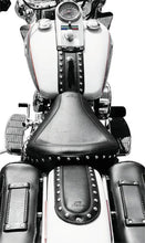 Load image into Gallery viewer, Mustang 04-21 Harley Sportster 4.5 Wide Touring Solo Seat w/Driver Backrest - Black - Main Product View