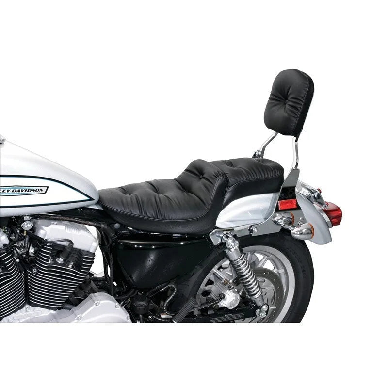Mustang 04-21 Harley Sportster Duke 1PC Seat Regal - Black - Side View