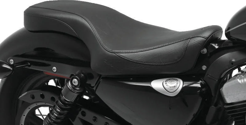 Mustang 04-21 Harley Sportster Super Tripper 1PC Seat - Black - Detail View