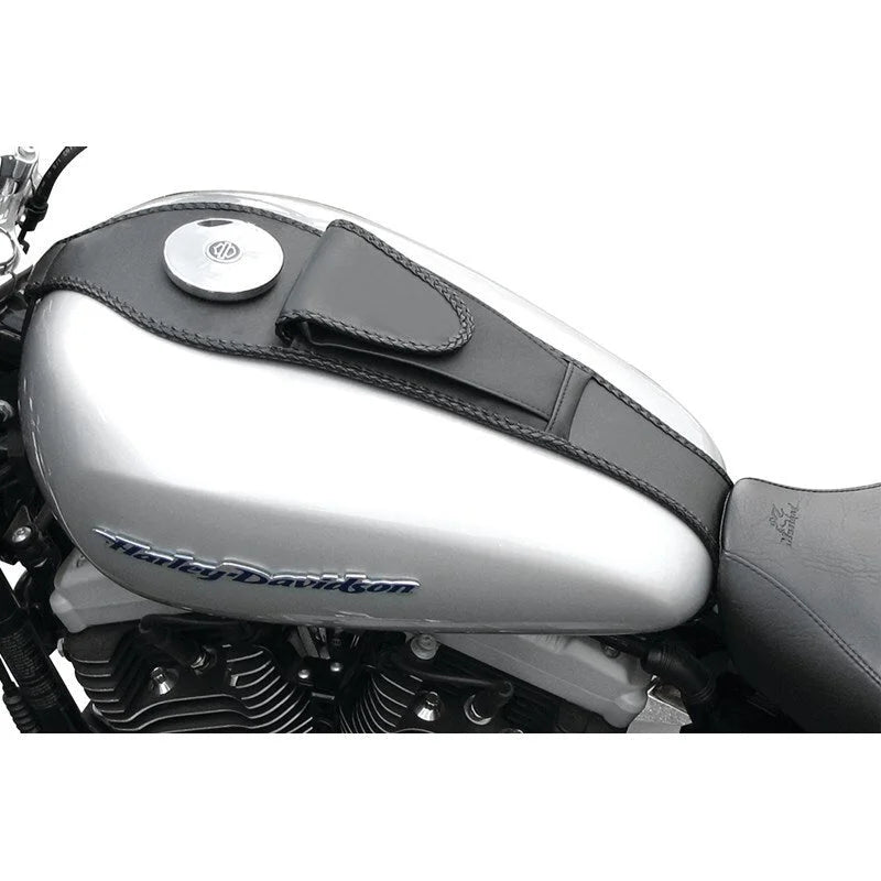 Mustang 04-21 Harley Sportster Tank Bib - Black - Side View