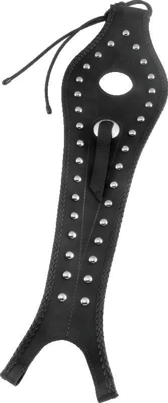 Mustang 04-21 Harley Sportster Tank Bib w/Studs - Black - Side View