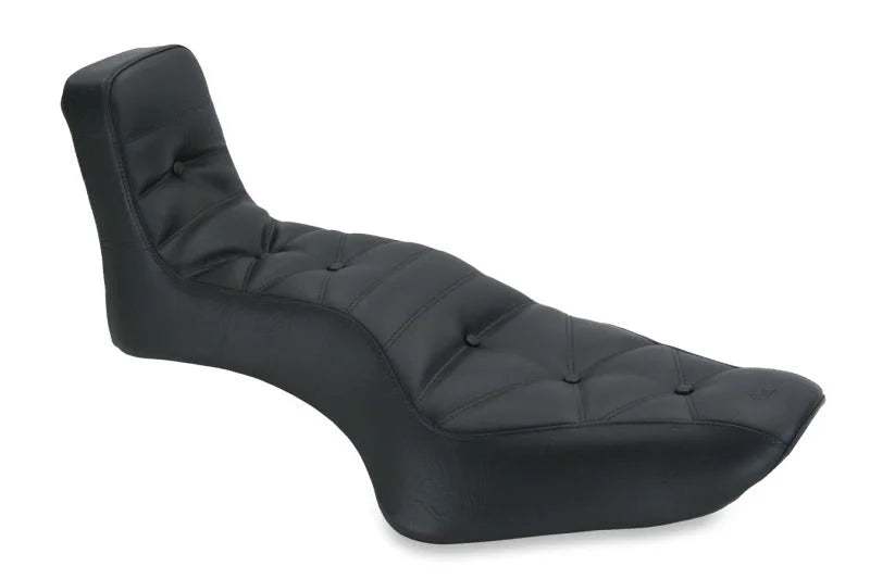 Mustang 04-21 Harley Sportster Throwback 1PC Seat - Black - Side View