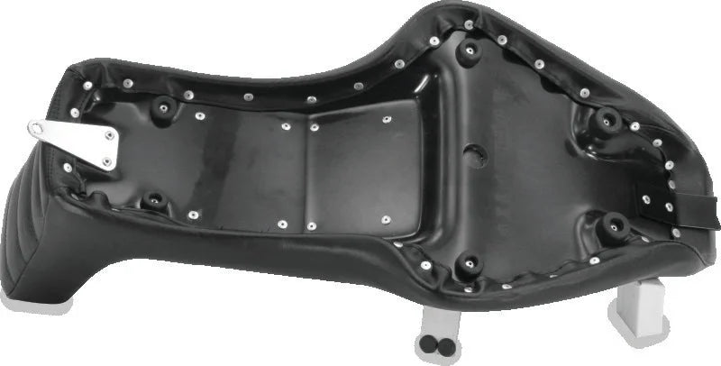 Mustang 04-21 Harley Sportster Throwback 1PC Seat - Black - Back View