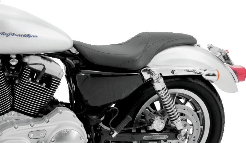 Mustang 04-21 Harley Sportster Tripper Fastback 1PC Seat - Black - Side View