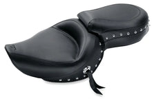Load image into Gallery viewer, Mustang 04-21 Harley Sportster Wide Touring 1PC Seat w/Studs- Black - Main Product View