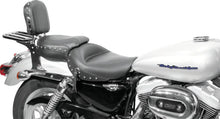 Load image into Gallery viewer, Mustang 04-21 Harley Sportster Wide Touring 1PC Seat w/Studs- Black - Detail View