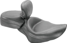 Load image into Gallery viewer, Mustang 04-21 Harley Sportster Wide Touring Solo Seat w/Driver Backrest - Black - Side View