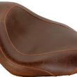 Load image into Gallery viewer, Mustang 04-21 Harley Sportster Wide Tripper Solo Seat - Distressed Brown - Side View