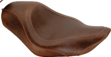 Load image into Gallery viewer, Mustang 04-21 Harley Sportster Wide Tripper Solo Seat - Distressed Brown - Side View