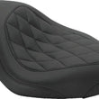 Load image into Gallery viewer, Mustang 04-21 Harley Sportster Wide Tripper Solo Seat Diamond Stitch - Black - Main Product View