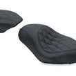 Load image into Gallery viewer, Mustang 04-21 Harley Sportster Wide Tripper Solo Seat Diamond Stitch - Black - Side View