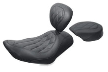 Load image into Gallery viewer, Mustang 04-21 Harley Wide Tripper Passenger Seat Diamond Stitch - Black - Main Product View