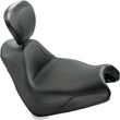 Load image into Gallery viewer, Mustang 05-08 Honda VTX1800F Sport Touring Solo Seat w/Driver Backrest - Black - Main Product View