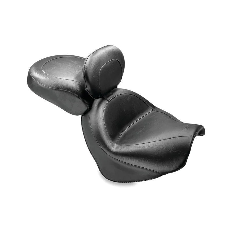 Mustang 05-08 Suzuki Blvd C50,05-08 Blvd C50T,01-04 VL800 Volusia Std Touring 2PC Seat - Black - Side View